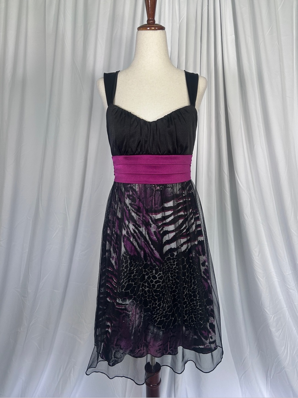 Vintage Y2K A. Byer Animal Print Fairy Dress